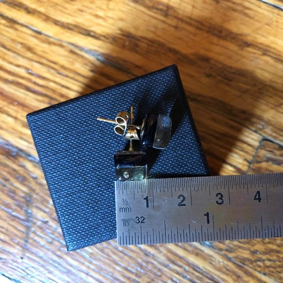 Square Murano Glass Earrings NWOT - Picture 4 of 7